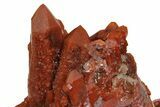 Sparkly, Red Quartz Crystal Cluster - Morocco #173913-3